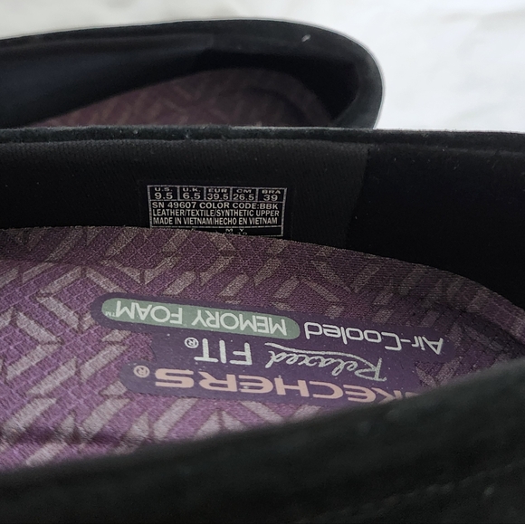 Skechers Suede Driving Loafers Black Slip On Shoes Women’s 9.5 - Picture 9 of 9